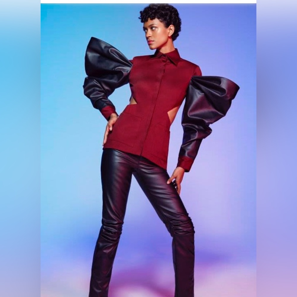 APRIL & ALEX  edgy shirt in red